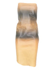Trussardi Gradient Leather Strapless Dress