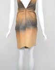 Trussardi Gradient Leather Strapless Dress