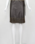 Prada FW 2005 Leather Skirt with Grommets