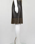 Prada FW 2005 Leather Skirt with Grommets
