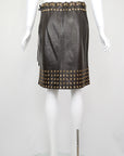 Prada FW 2005 Leather Skirt with Grommets