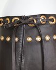 Prada FW 2005 Leather Skirt with Grommets