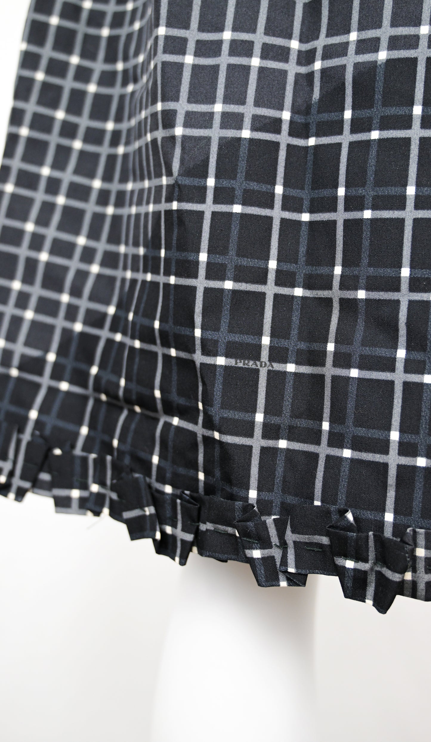 Prada SS 1999 Gradient Checked Silk Skirt