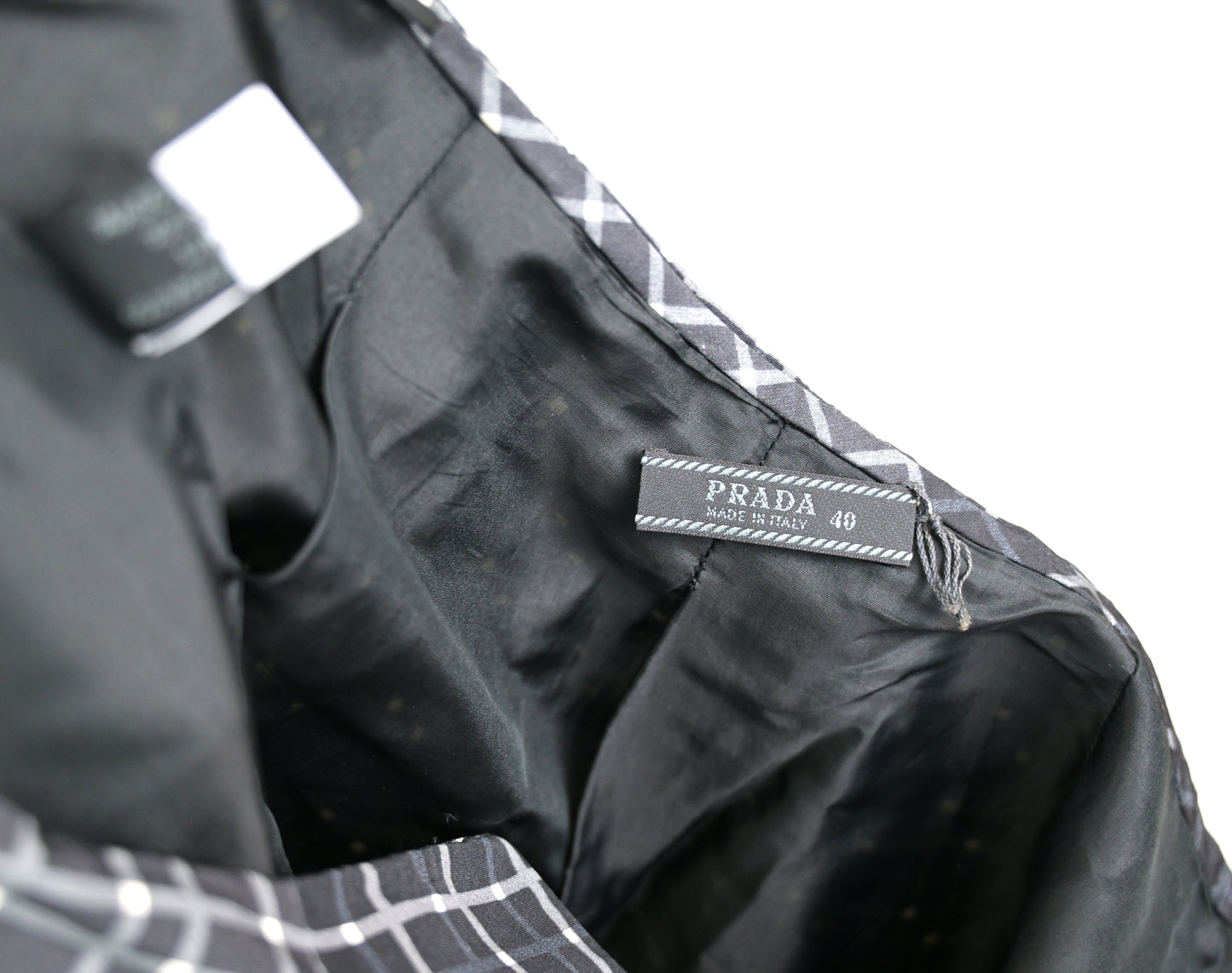 Prada SS 1999 Gradient Checked Silk Skirt