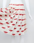 Prada SS 2000 Kiss Print Silk Skirt