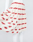 Prada SS 2000 Kiss Print Silk Skirt