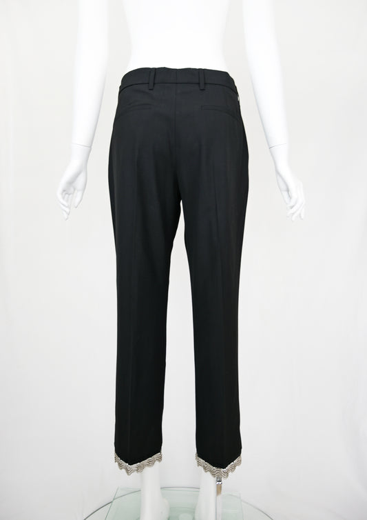 Prada Chainmail Hem Trim Trousers