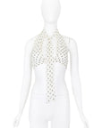 Prada SS 2000 Chiffon Silk Polka Dot Halter Top