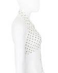 Prada SS 2000 Chiffon Silk Polka Dot Halter Top