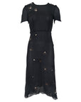 Prada FW 2000 Chiffon Silk Flower Dress