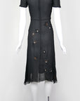 Prada FW 2000 Chiffon Silk Flower Dress