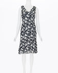 Valentino 2005 Sheer Silk Floral Dress