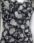 Valentino 2005 Sheer Silk Floral Dress