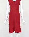 Prada Red Dress with Articulated Seams