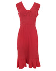 Prada Red Dress with Articulated Seams