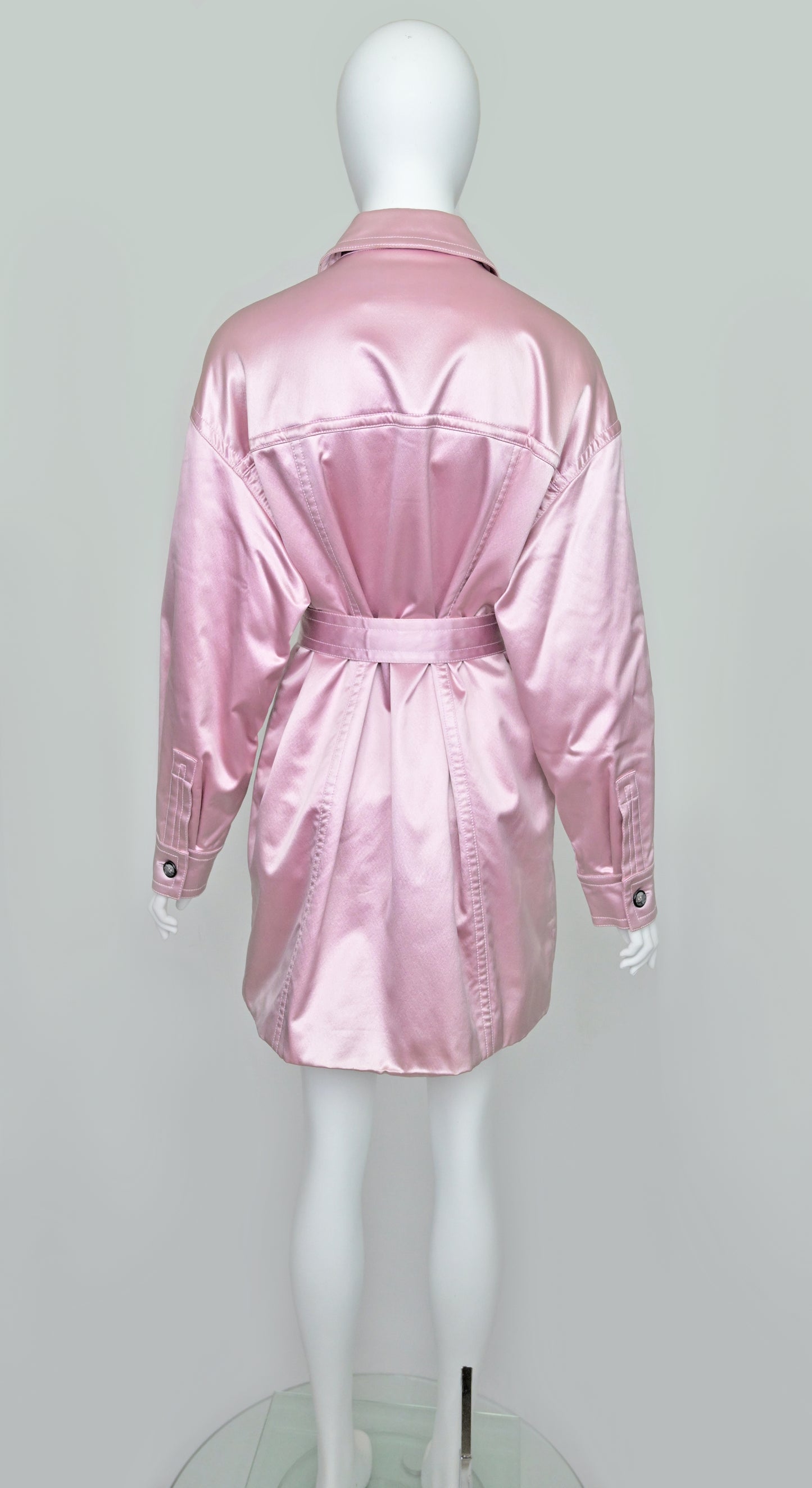 Prada FW 1991 Pink Satin Coat
