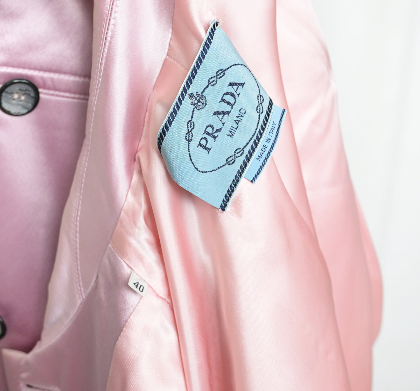 Prada FW 1991 Pink Satin Coat