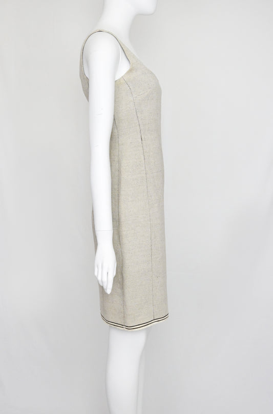 Prada SS 1999 Canvas Dress with Raw Hem