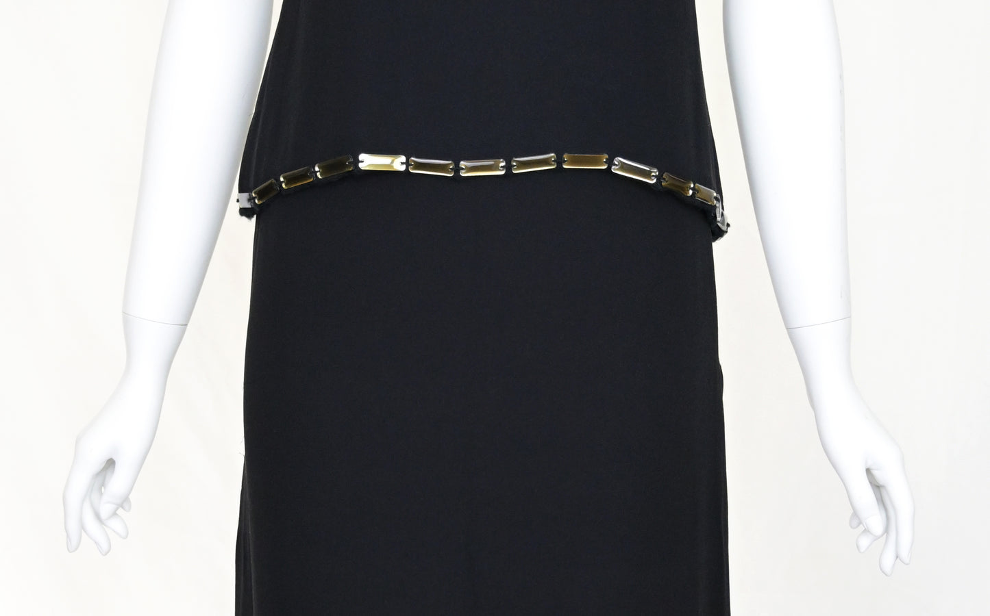 Prada FW 1999 Gem Embellished Silk Skirt Set