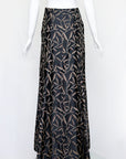 Prada SS 1997 Leaf Print Silk Skirt