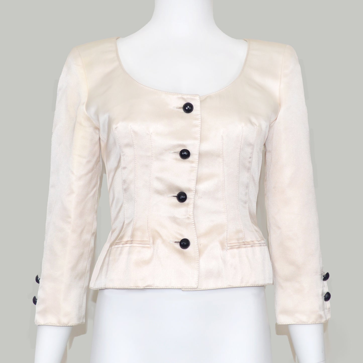 Valentino Boutique SS 1995 Ivory Silk Blouse