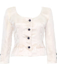 Valentino Boutique SS 1995 Ivory Silk Blouse