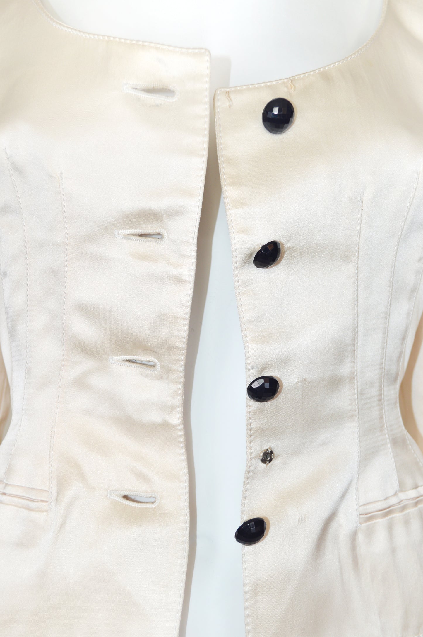 Valentino Boutique SS 1995 Ivory Silk Blouse