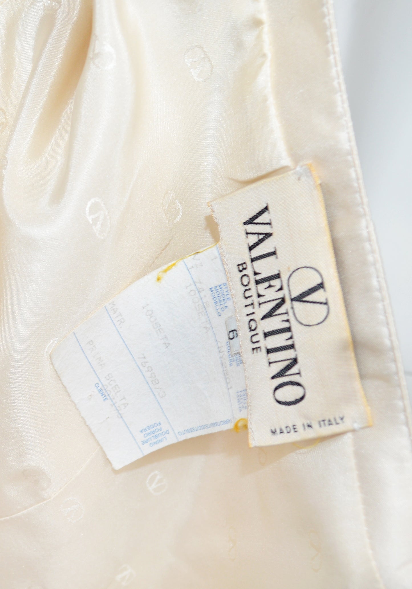Valentino Boutique SS 1995 Ivory Silk Blouse