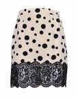 Valentino Boutique SS 1992 Polka Dot Lace Skirt