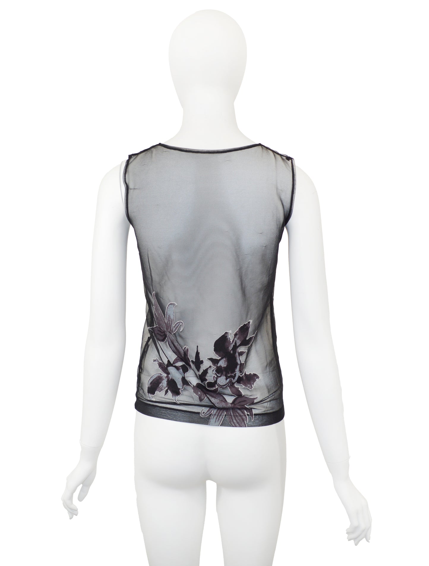 Yohji Yamamoto 2003 Sheer Printed Top