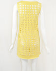 Hiroko Koshino Perforated Yellow Dress