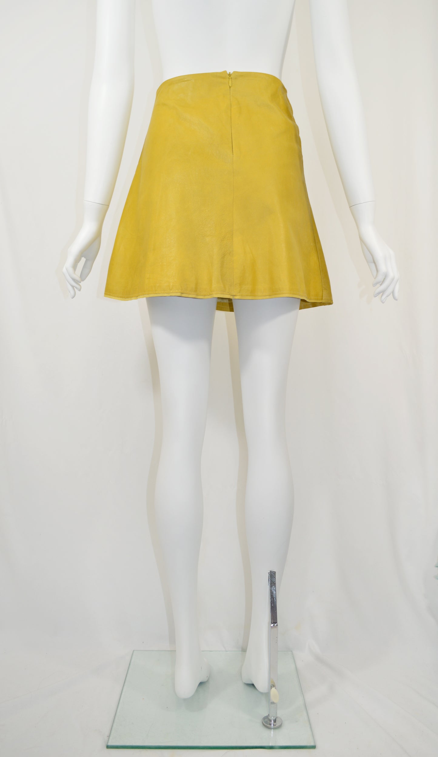 Olivier Theyskens SS 2001 leather mini skirt