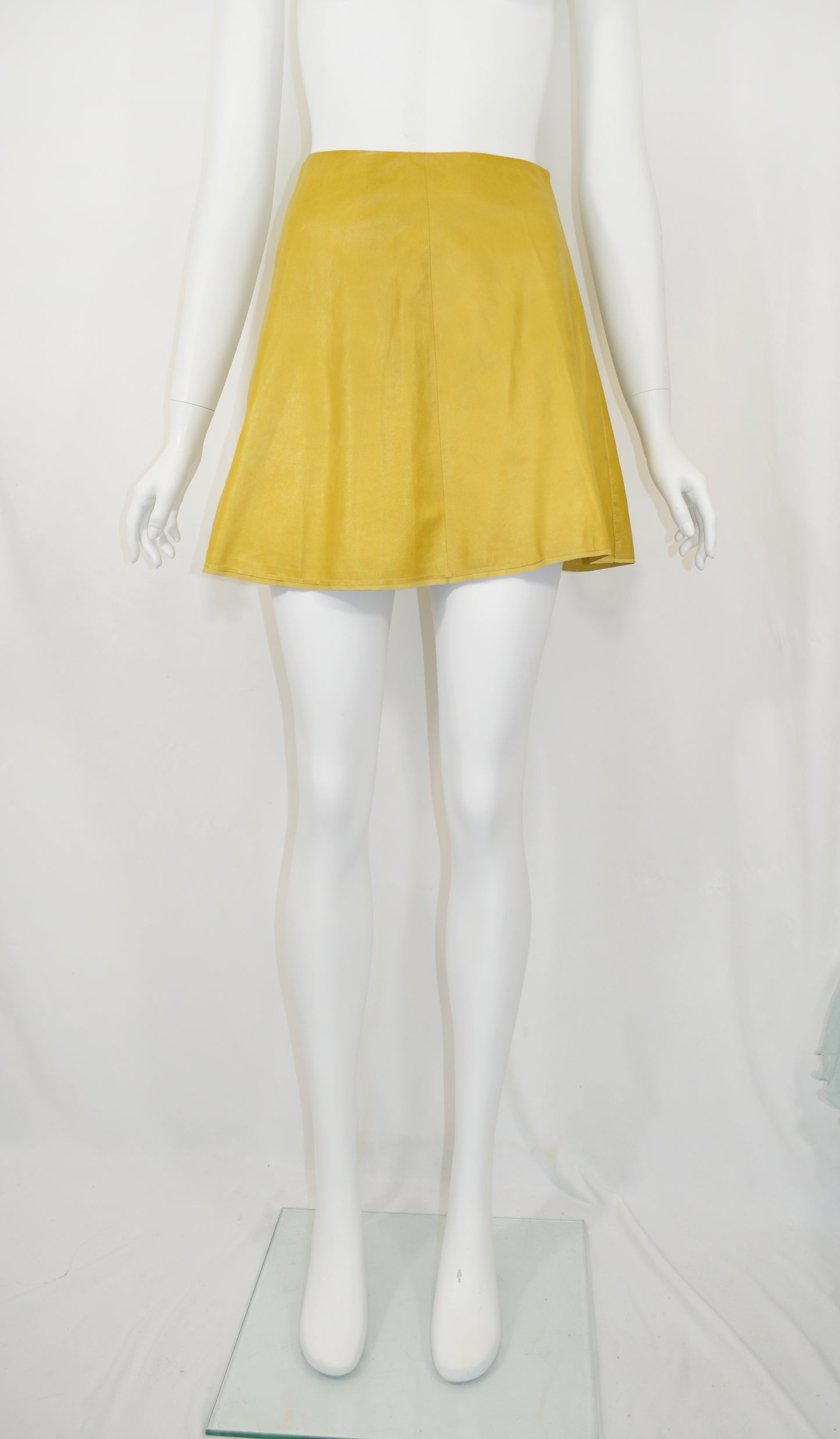 Olivier Theyskens SS 2001 leather mini skirt