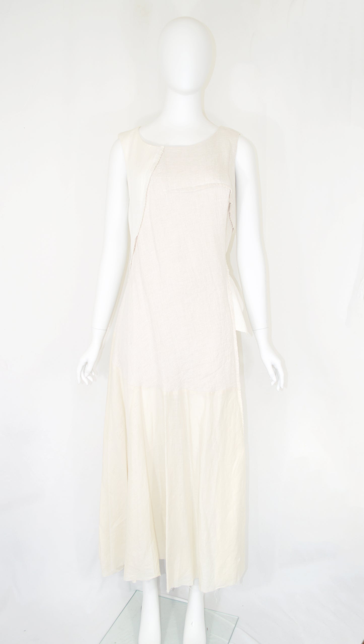 YOHJI YAMAMOTO SS 2009 Linen Patchwork Dress