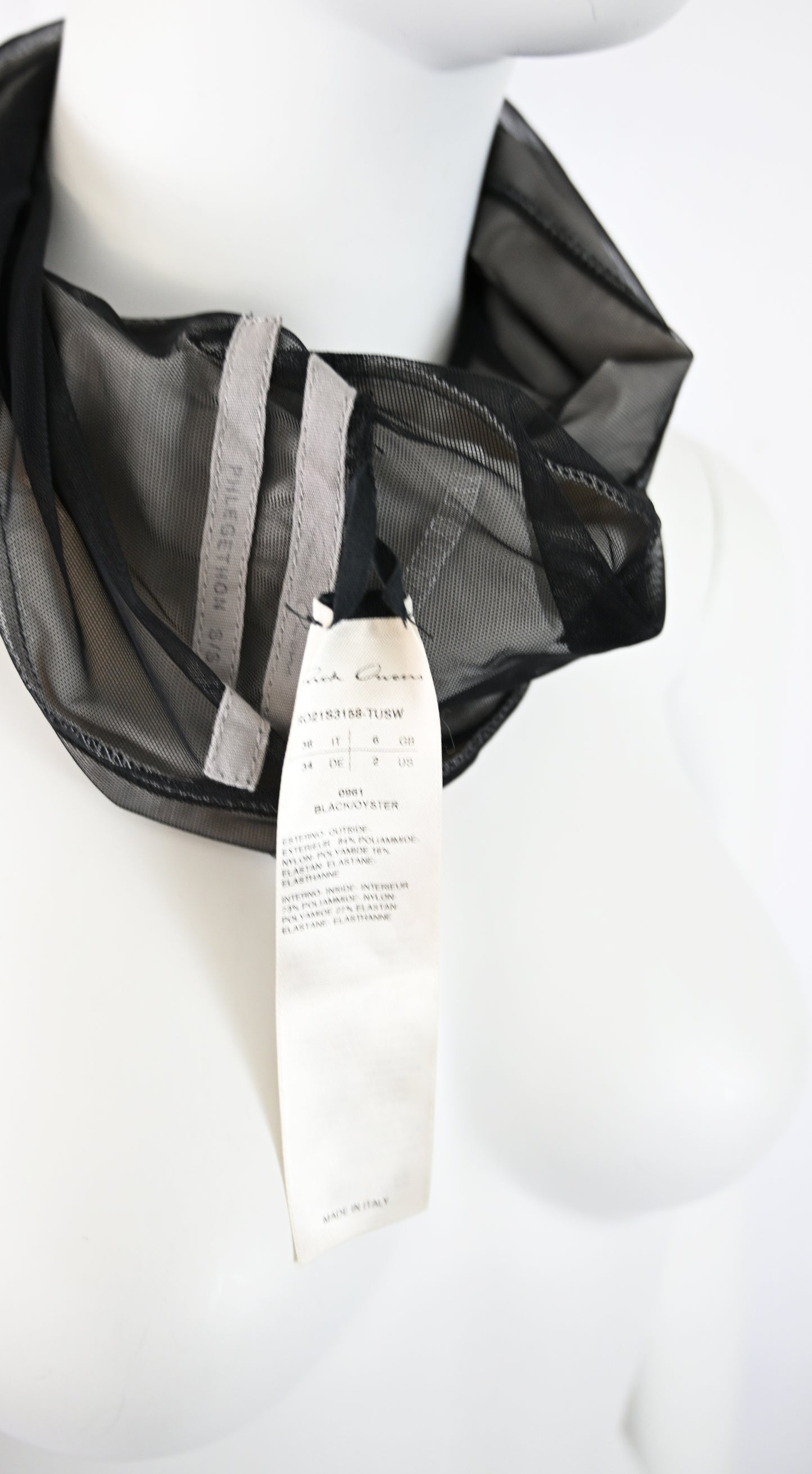 Rick Owens 2021 Phlegathon Tulle Scarf