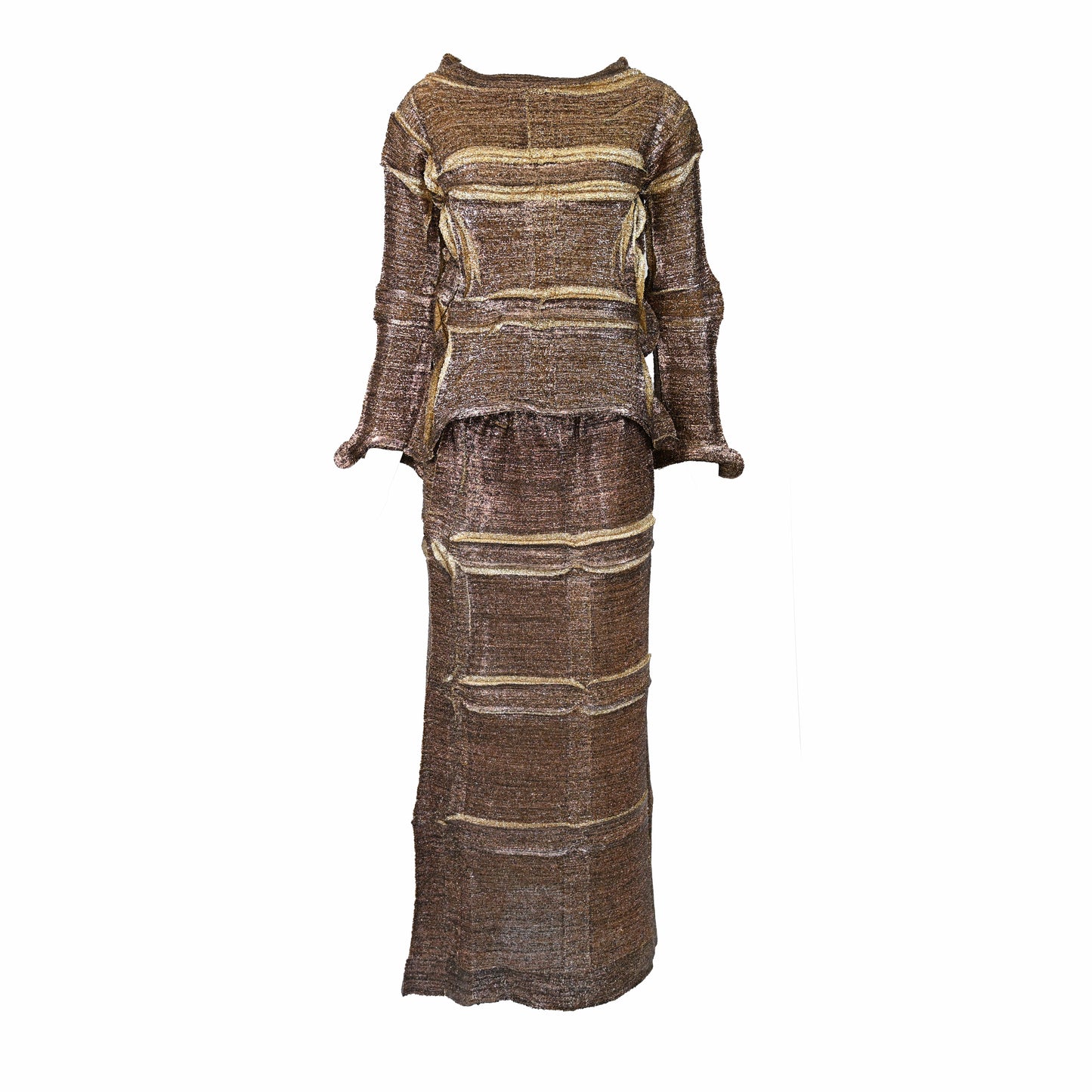 Yoshiki Hishinuma Runway Metallic Lurex Skirt Set
