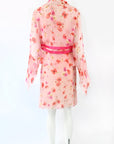Valentino SS 2004 Floral Chiffon Silk Skirt Set