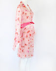 Valentino SS 2004 Floral Chiffon Silk Skirt Set