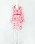 Valentino SS 2004 Floral Chiffon Silk Skirt Set