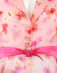 Valentino SS 2004 Floral Chiffon Silk Skirt Set