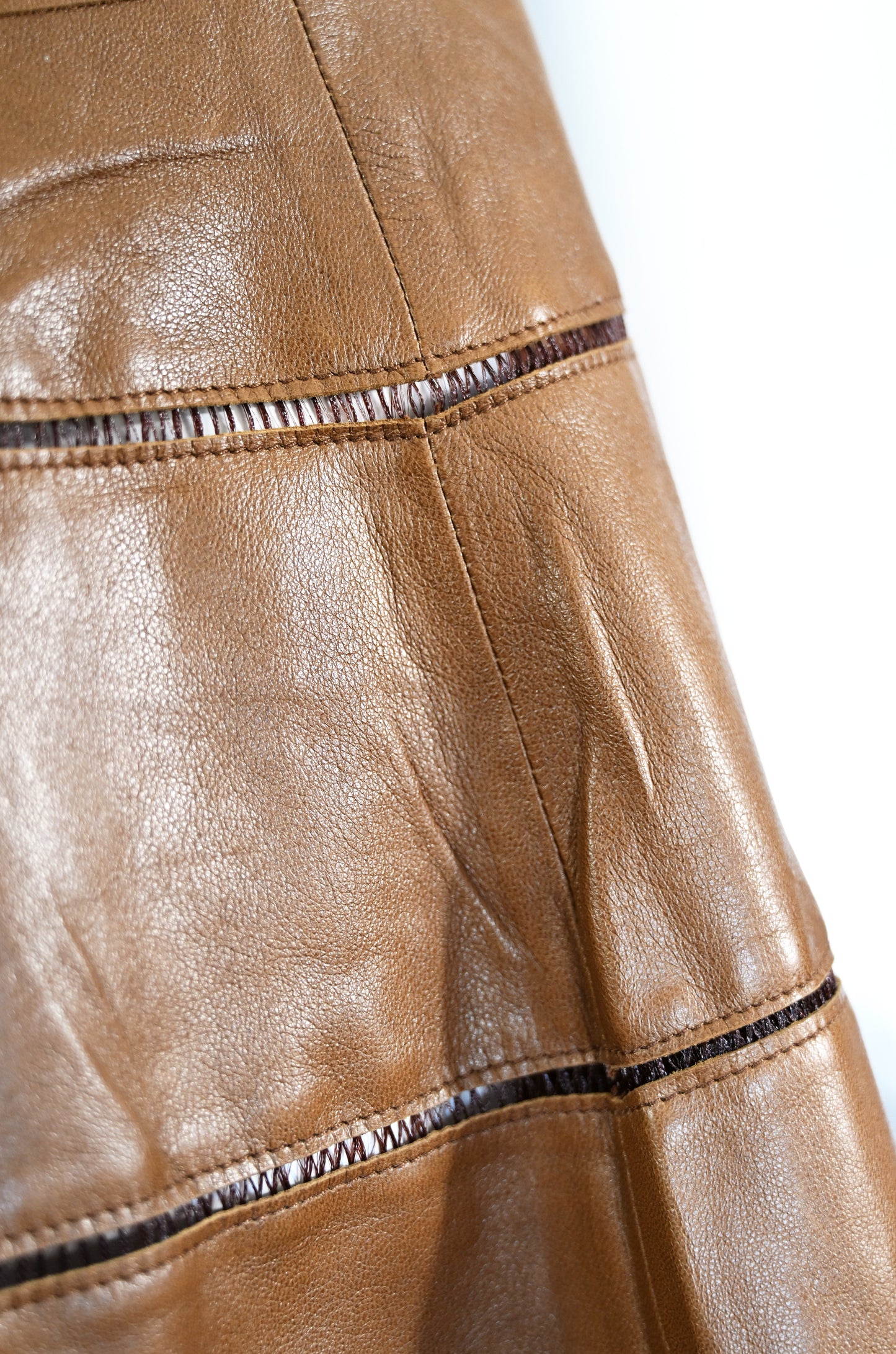 Jitrois Leather Detached Panel Mini Skirt