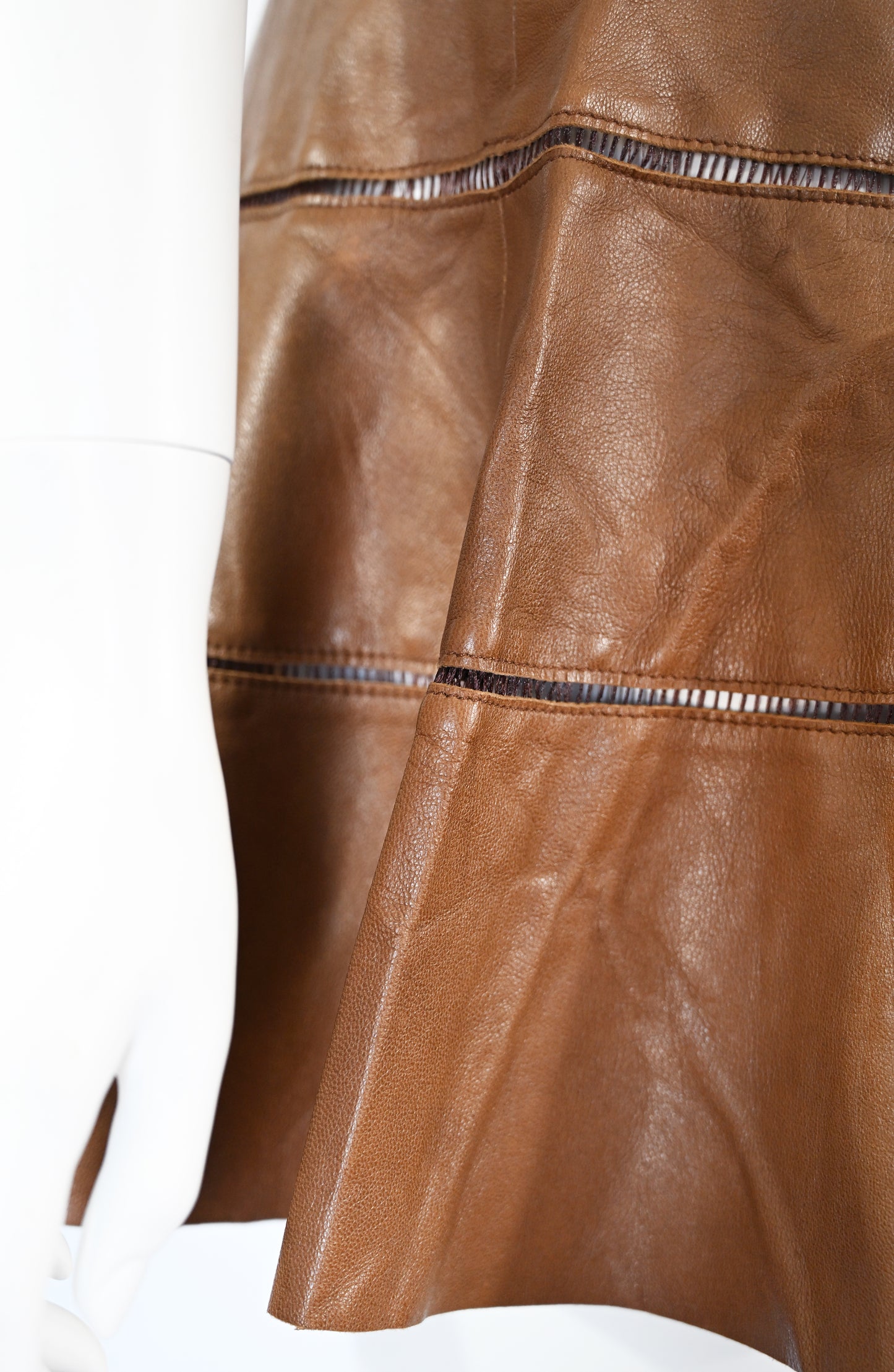Jitrois Leather Detached Panel Mini Skirt