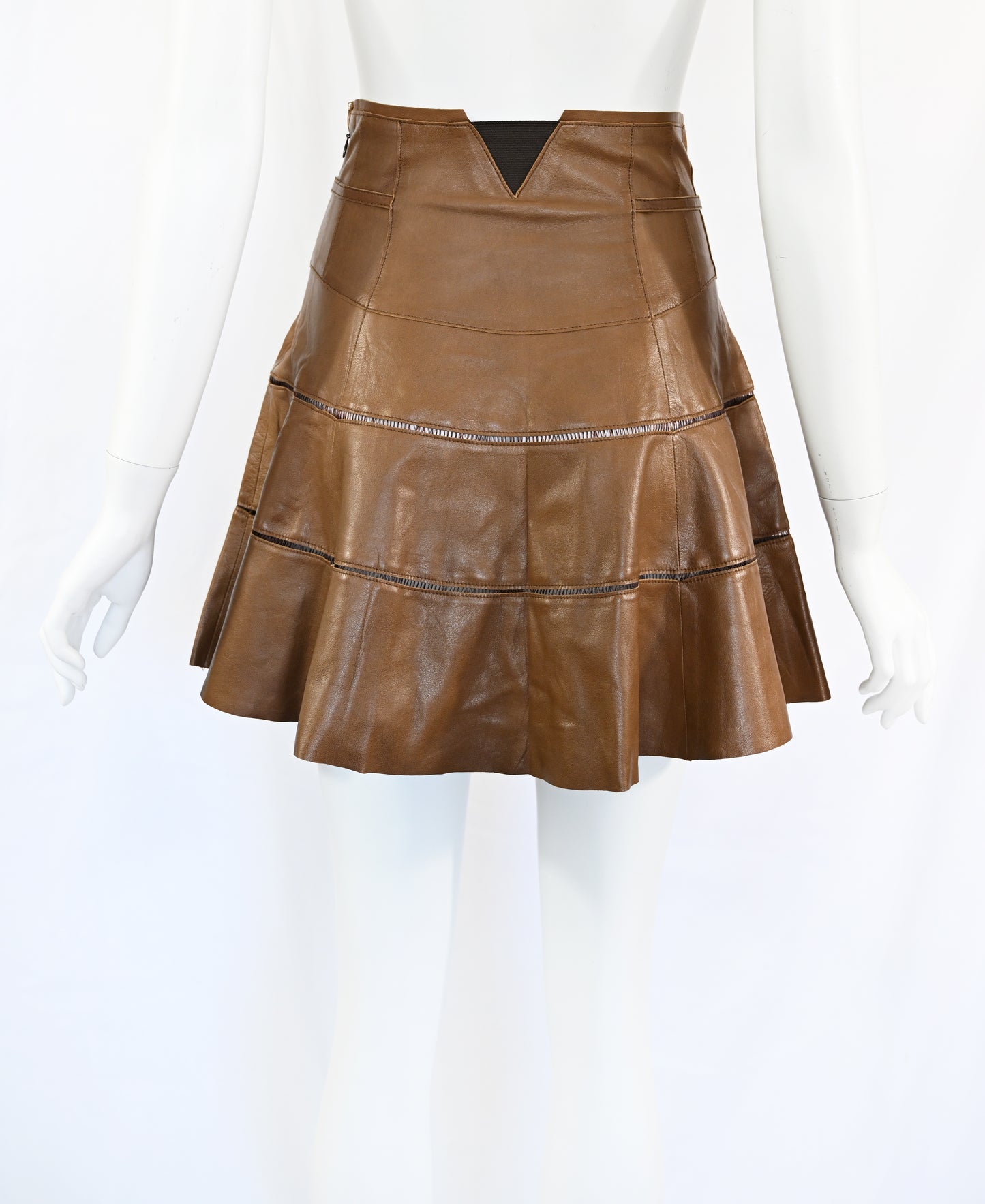 Jitrois Leather Detached Panel Mini Skirt