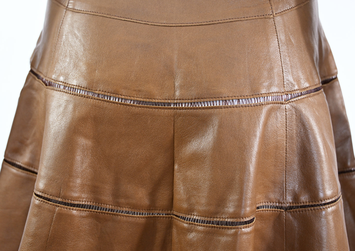 Jitrois Leather Detached Panel Mini Skirt