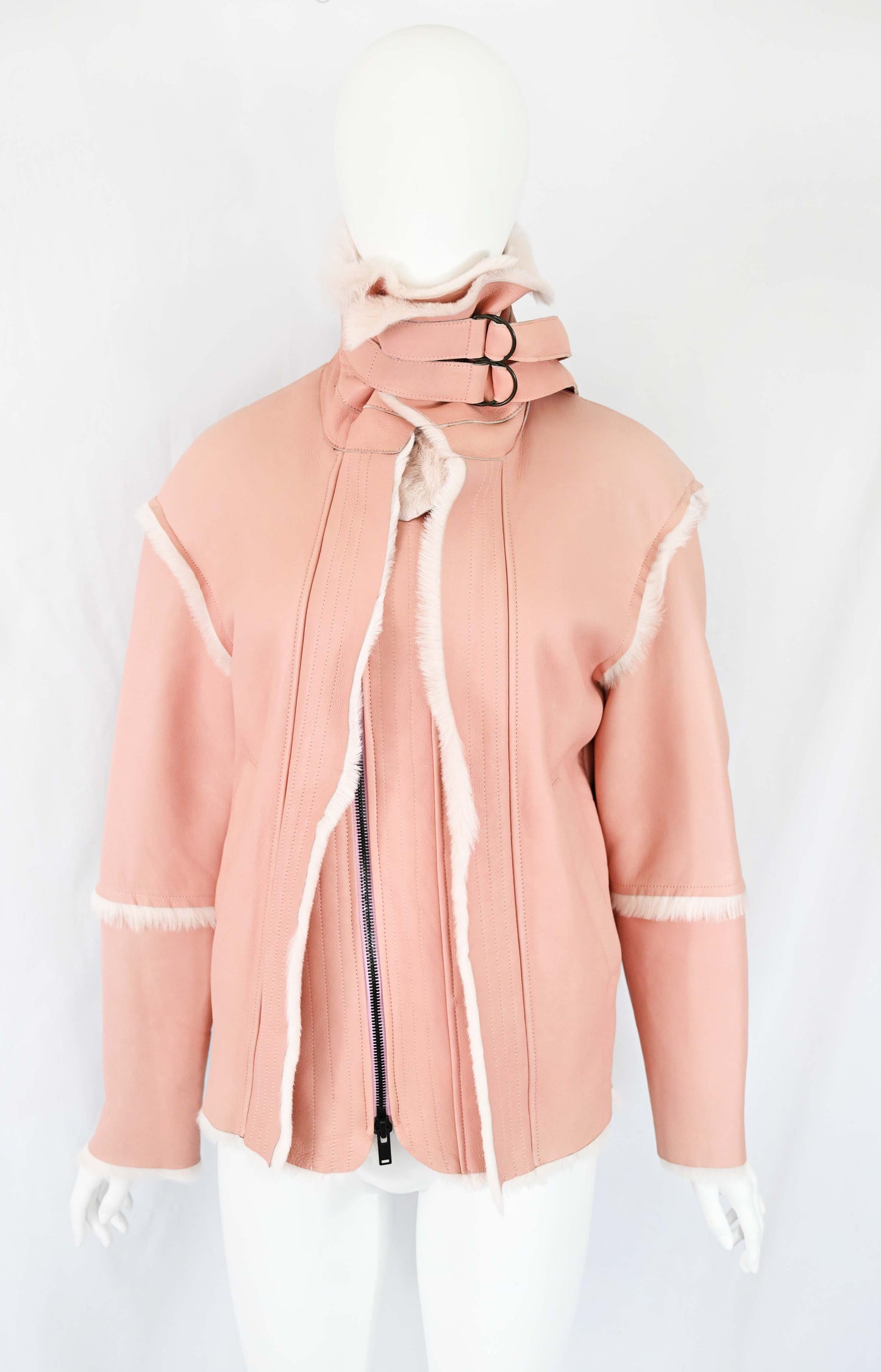 A.F. Vandevorst Fall 2016 Pink Leather Jacket