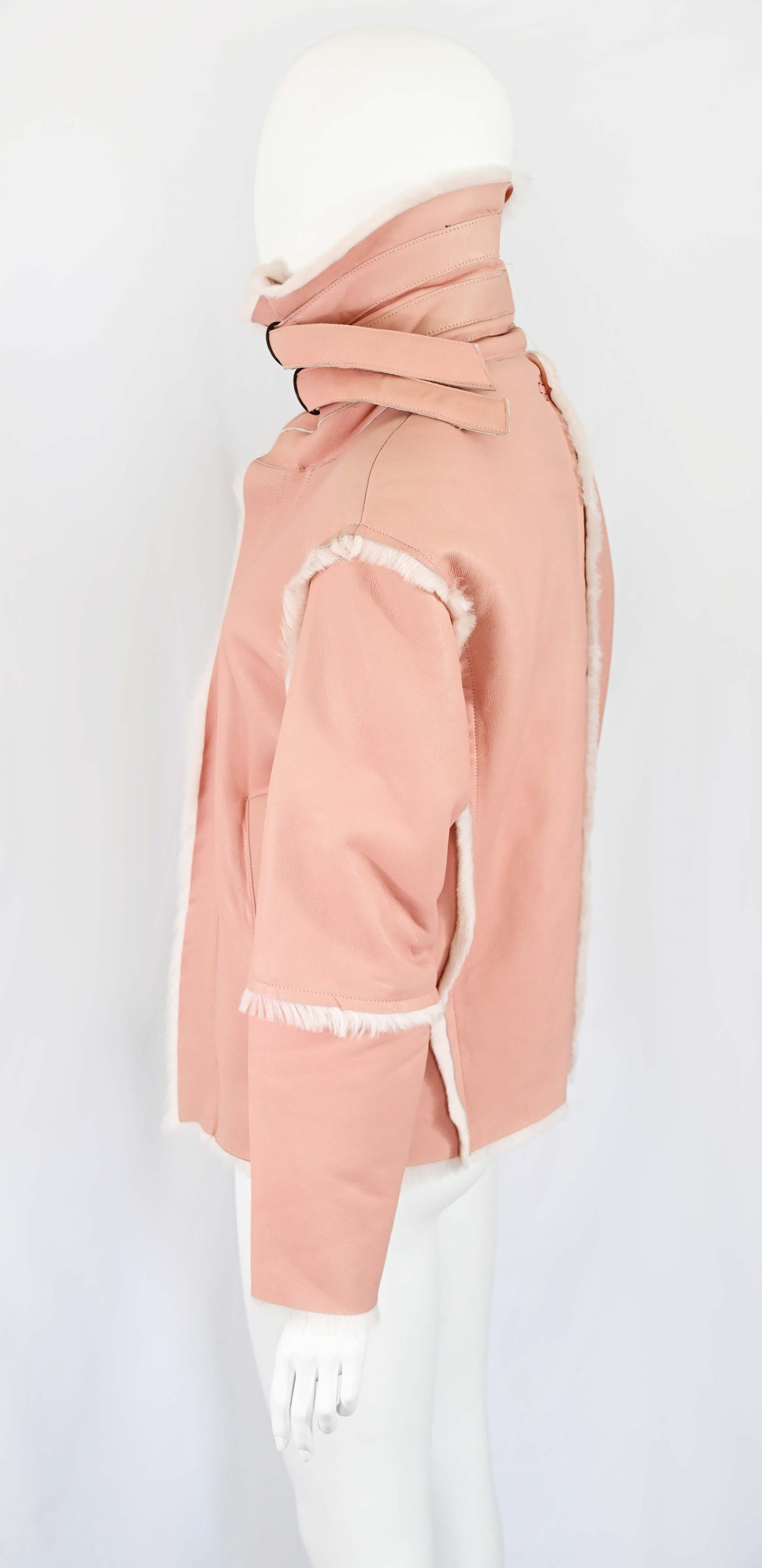 A.F. Vandevorst Fall 2016 Pink Leather Jacket