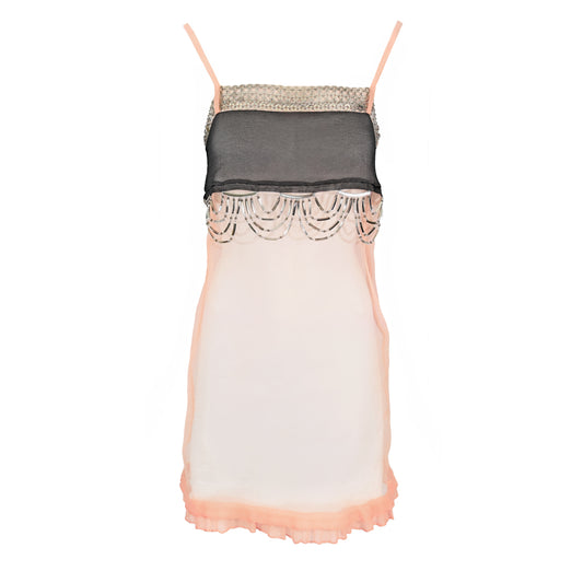 Prada 2018 Metal Embellished Organza Dress