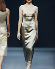 Prada SS 1998 Silk Dress with Latex Trim