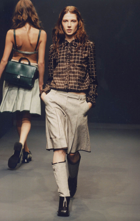 PRADA SS 1999 checked silk jacket