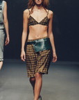 Prada SS 1999 Gradient Checked Silk Skirt